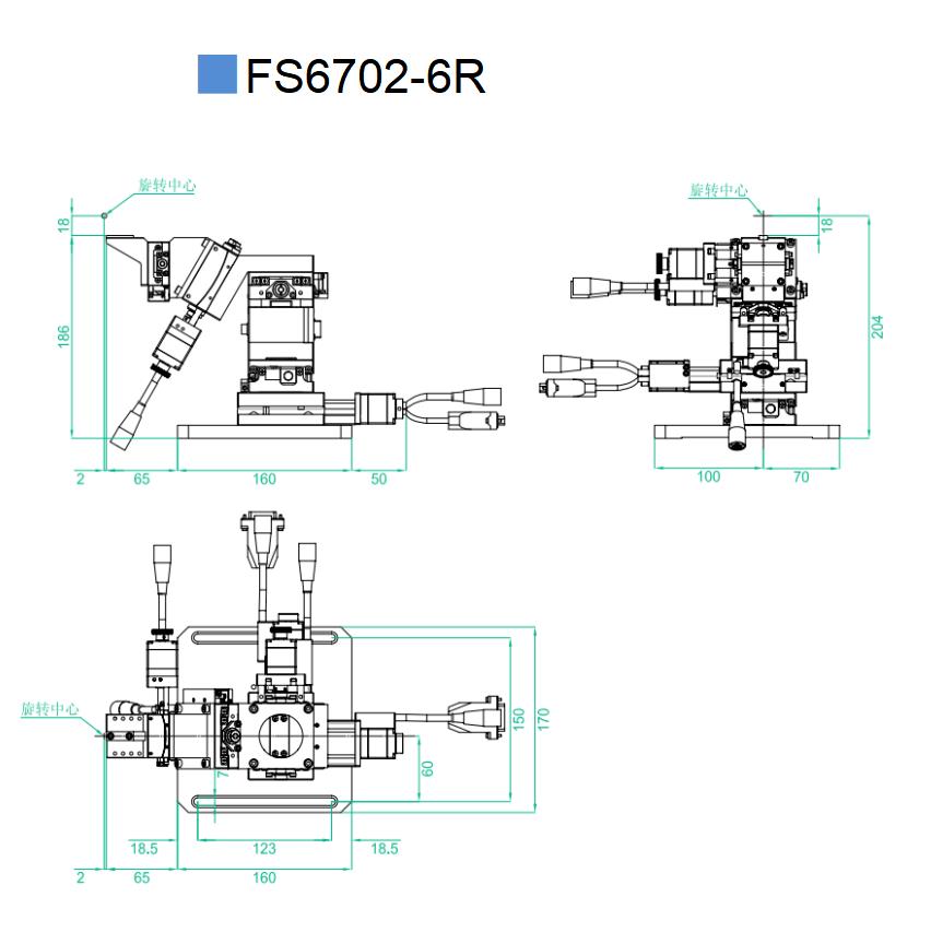 复坦希电动六维调整架 FS6702-6L/6R(图3)