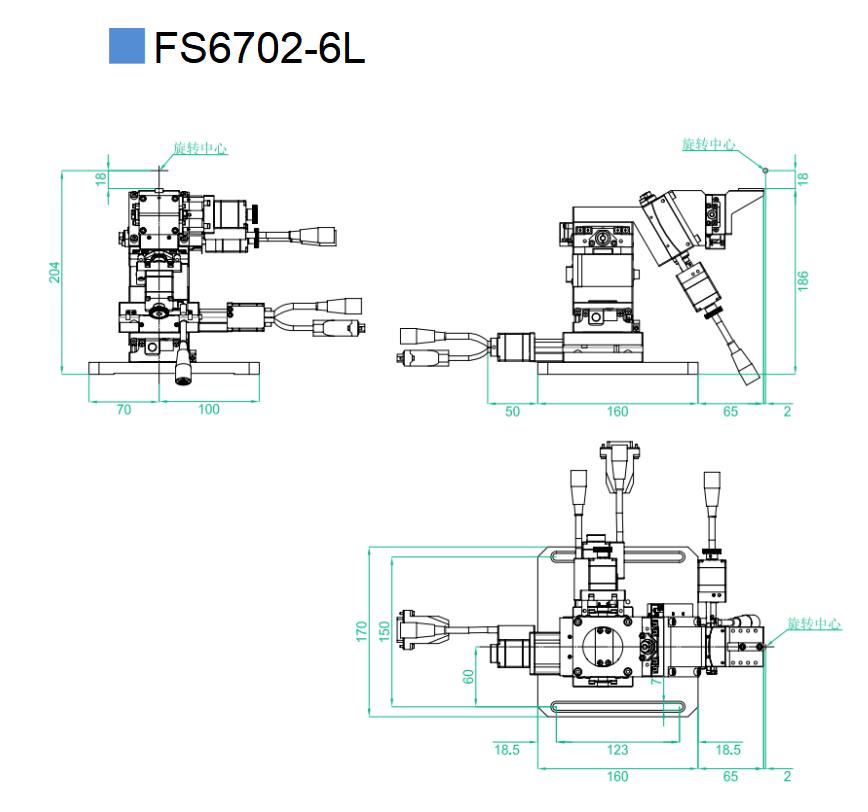 复坦希电动六维调整架 FS6702-6L/6R(图2)