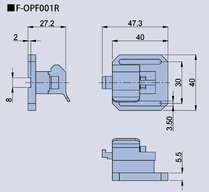 光纤夹具 精密耦合夹具 开合式单纤夹具组件 F(图3)