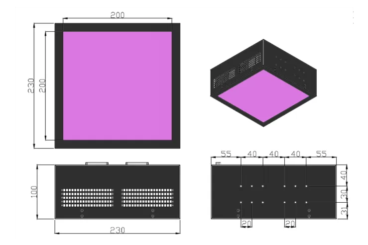 四面照射UVLED固化箱-200×200&200×100(图2)