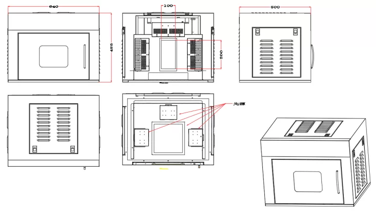 四面照射UVLED固化箱-200×200&200×100(图4)