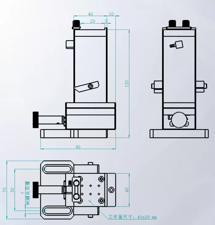 垂直光纤阵列夹具 吸附型F-XP006(图1) 垂直光纤阵列夹具 吸附型F-XP006(图1)