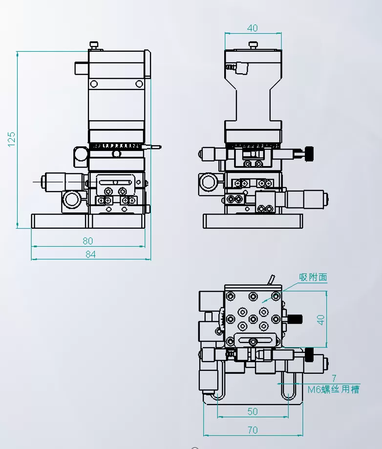 可调波导吸附夹具 XY轴+旋转 WCC010(图1)