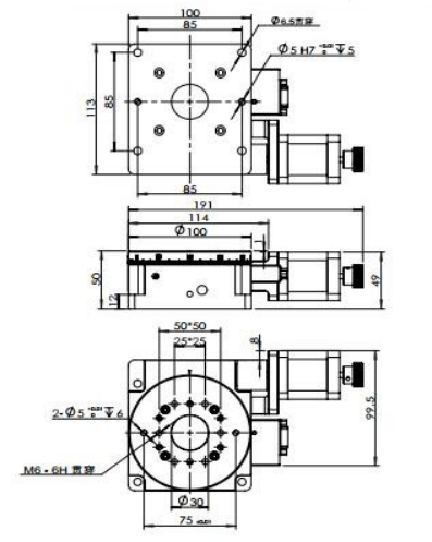 电动旋转台 FDC100-50W-ST(图2)