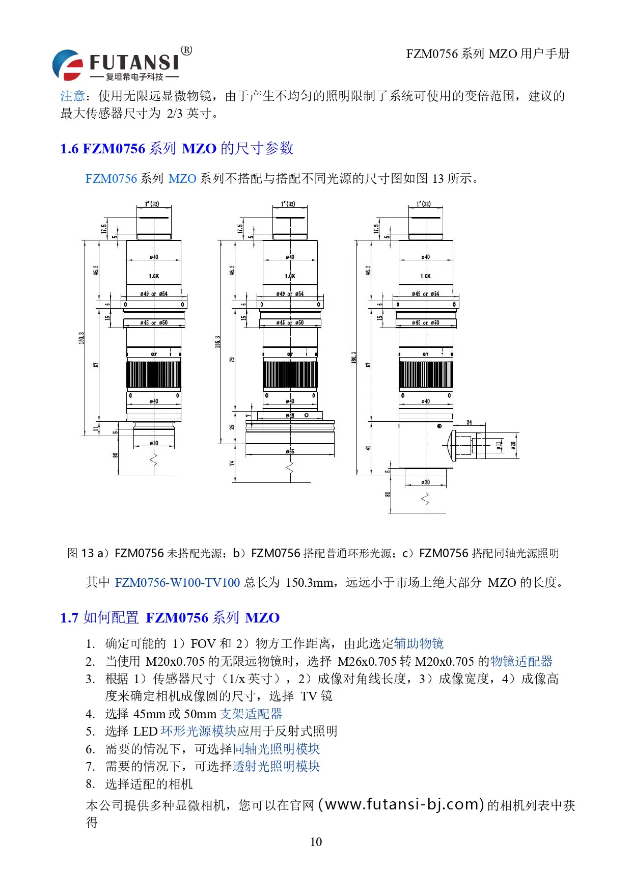 长距半复消平场物镜10X(图9)