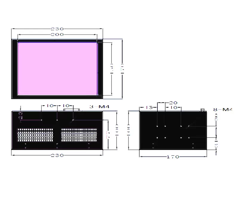 胶水油墨UVLED面光源100x100 瞬间固化面光源UV固化机(图13)