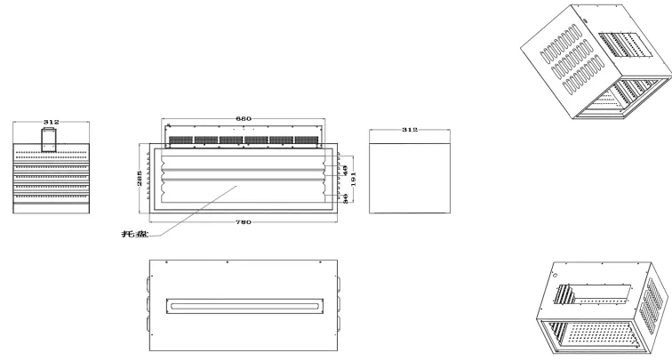 大型UVLED烘箱 胶水油墨用UV固化箱（60020）(图3)